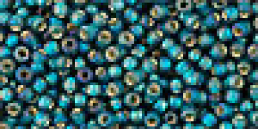 Toho 2,0mm (2027BDF) Silver Lined Frost Rainbow Teal 250g