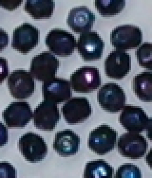 Glasschliffperle 3mm Jet iris Lüster Blau 1200 St