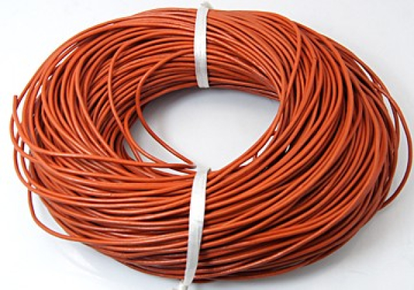 Lederband, Rind, 2mm mittelbraun je Meter