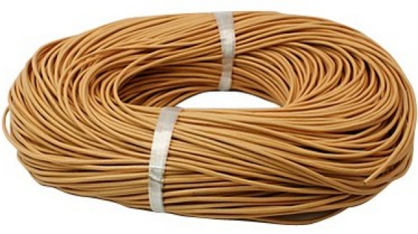 Lederband, Rind, 2mm d-beige je Meter