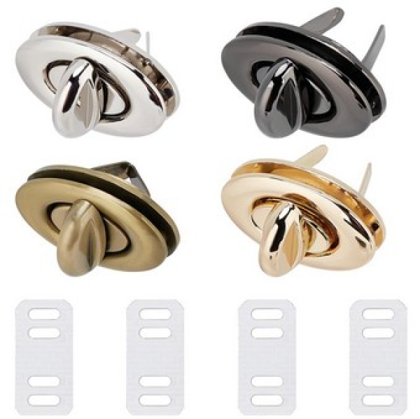 Taschenverschluss, Twist-Lock, oval, schwarz