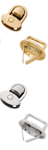 Taschenverschluss, silberfarben