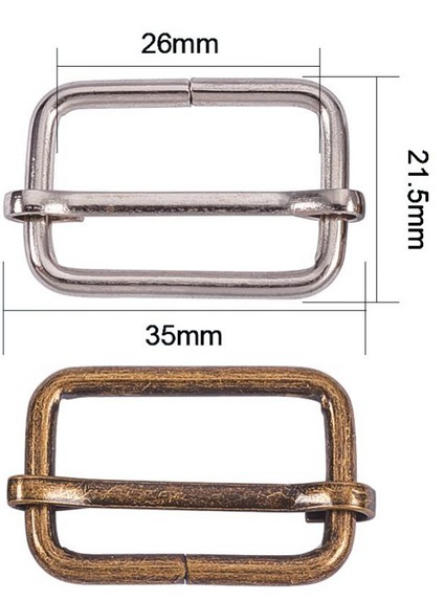 Taschenschnalle silberfarben, 29,5x38,5mm
