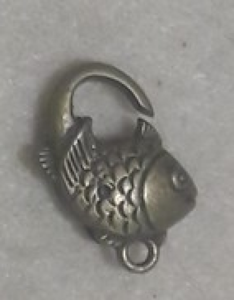 Karabiner (0316-05-20-AS) 20mm Fisch Antik Silber
