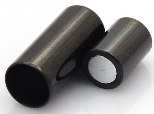 Magnetverschluss (0333-06-EsBla) z.Kleben 6mm Edelstahl schwarz