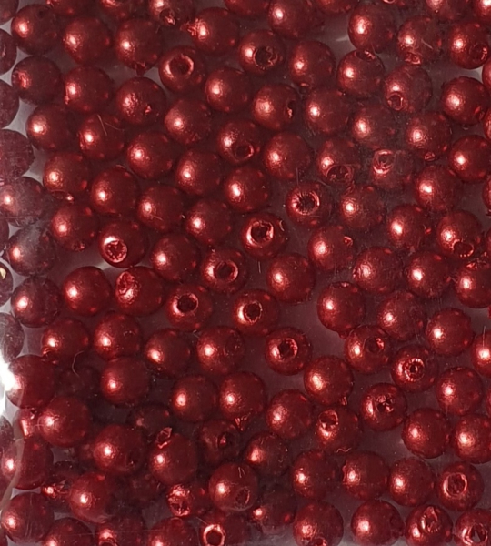 Wachsperle 3mm dunkelrot 120 St.