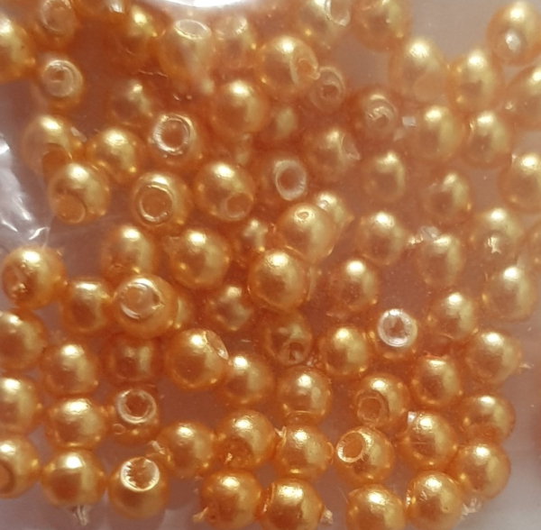 Wachsperle 4mm orange 100 St