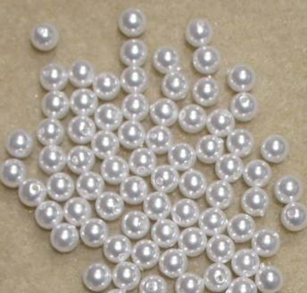 Wachsperle 4mm weiß 2400 St