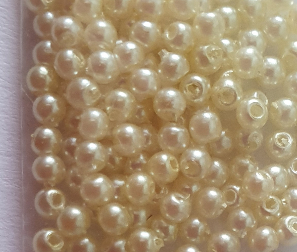 Wachsperle 6mm hellgelb 60 St.