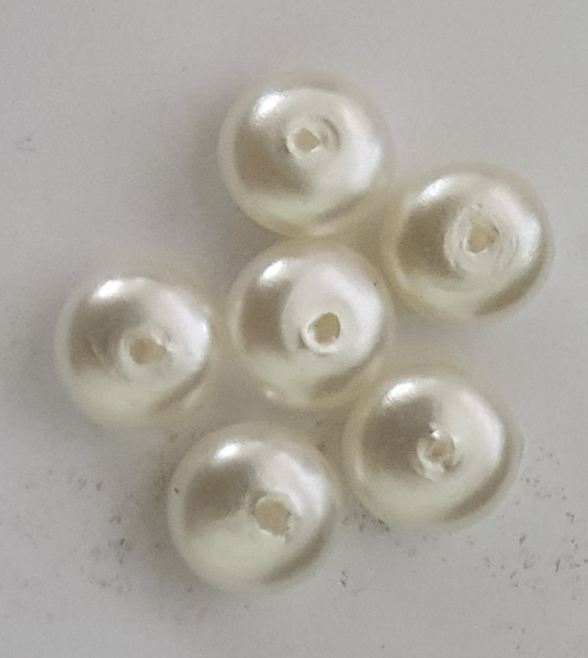 Wachsperle Rädchen, 5x3mm, perlweiß, 75 St.