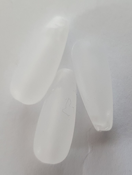 Wachsperle, Tropfen, 20x7mm, eismatt, 20 St.