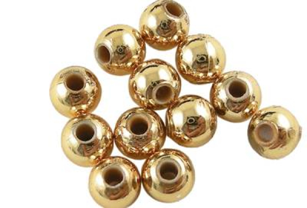Kunststoffperle 3mm goldfarben 125 St.