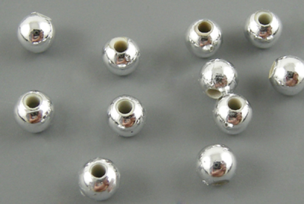 Kunststoffperle silberfarben 8mm ca480g