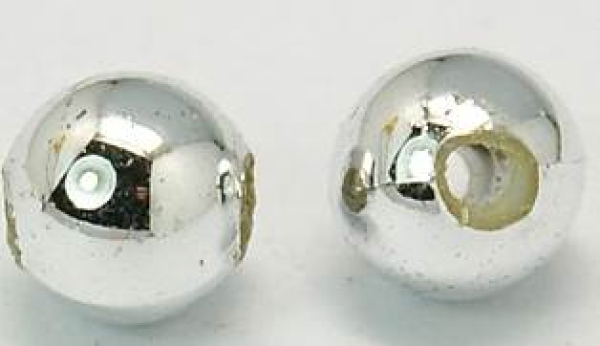 Kunststoffperle silberfarben 12mm 7 St