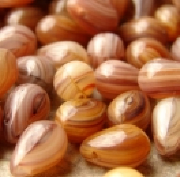 Glastropfen 6x9mm Brown Mix 25 St