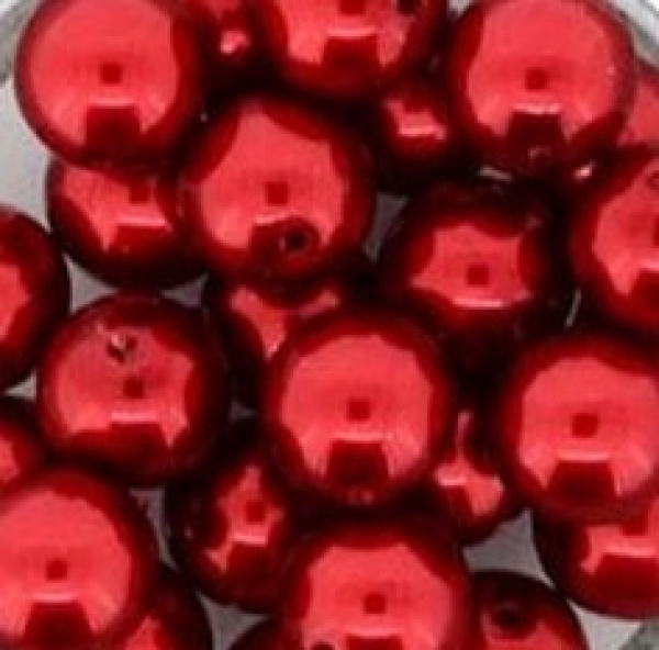 Glas-Wachsperle 3mm hellrot 195 St.