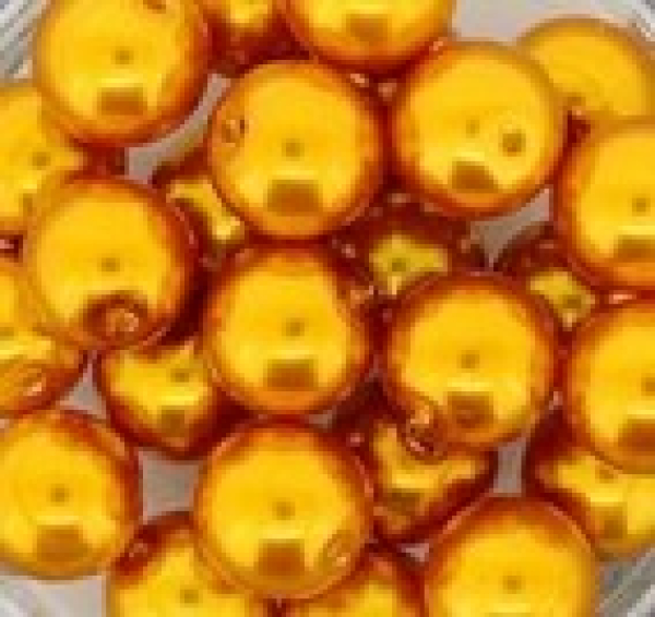 Glaswachsperle 10mm Hellorange 20 St.