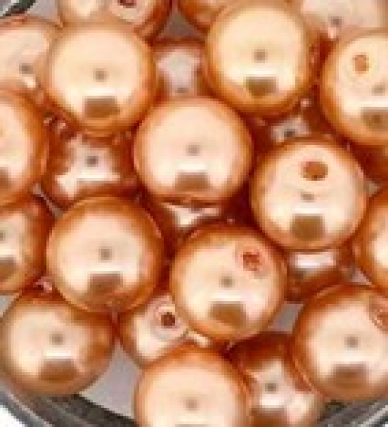 Glas-Wachsperle 10mm Beige 20 St.