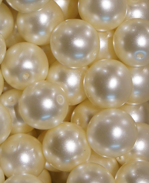 Glaswachsperle 12mm Creme 15St.