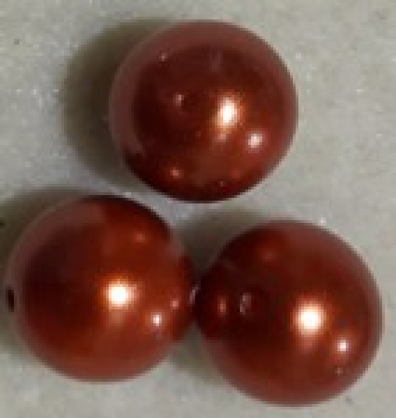 Glaswachsperle 12mm Terracotta 15St.