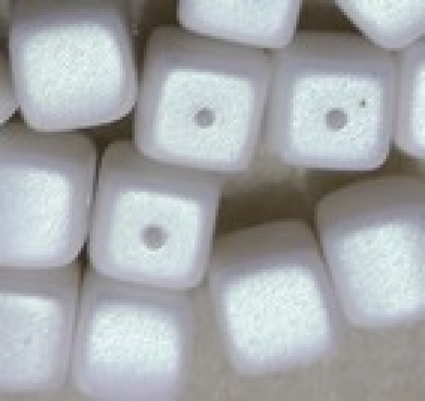 Glaswachswürfel 8mm Weiß Lüster 25 St