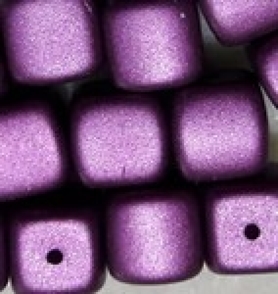 Glaswachswürfel 8mm Aubergine 25 St