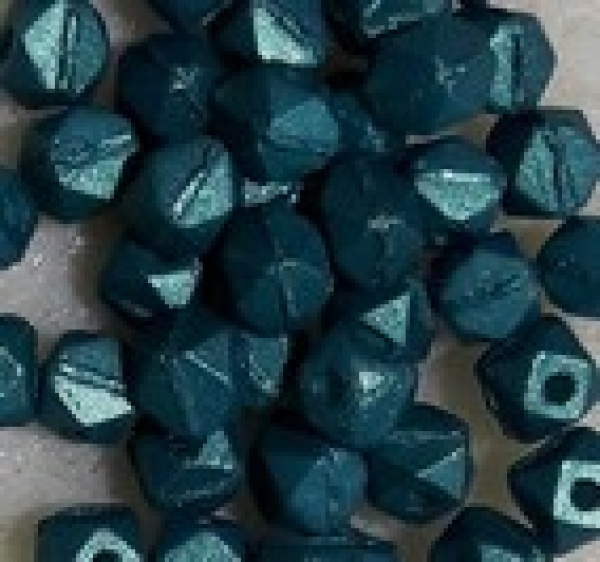 Glaswachswürfel antik 4mm Dk Teal Lüs 100St