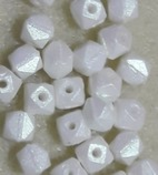 Glaswachswürfel antik 4mm White Lüs 100St