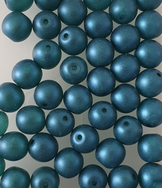 Glaswachsperle 8mm Transparent Capri Blue Lüsterr 600 St