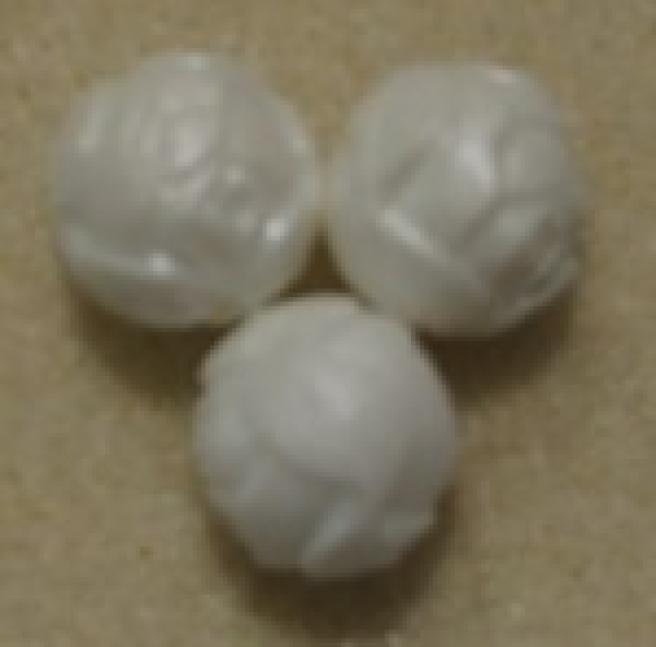 Glaswachsperle Rose, 10mm White 12St