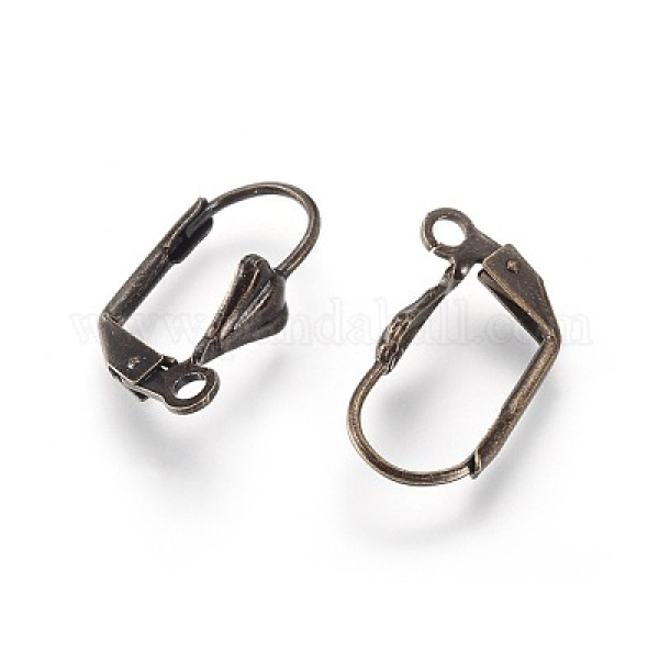 Brisuren mit Blatt Antik Bronze 1 Paar
