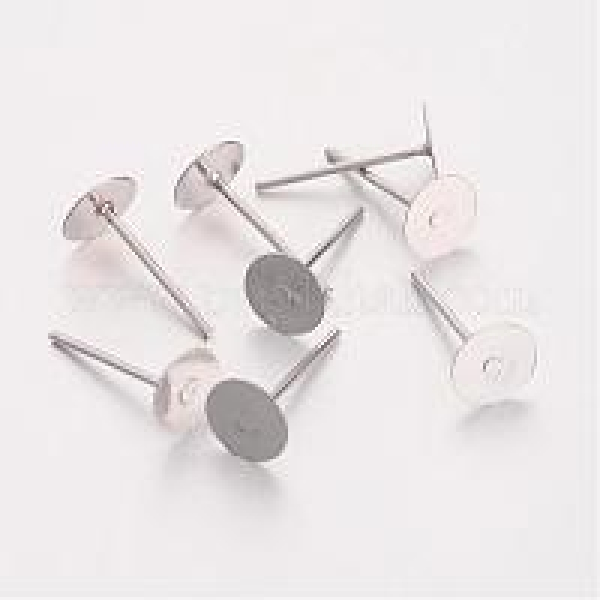 Ohrstecker mit Platine 6mm platin