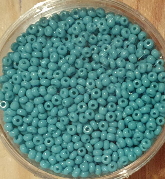 Rocailles 2,0 mm opak meergrün 17g