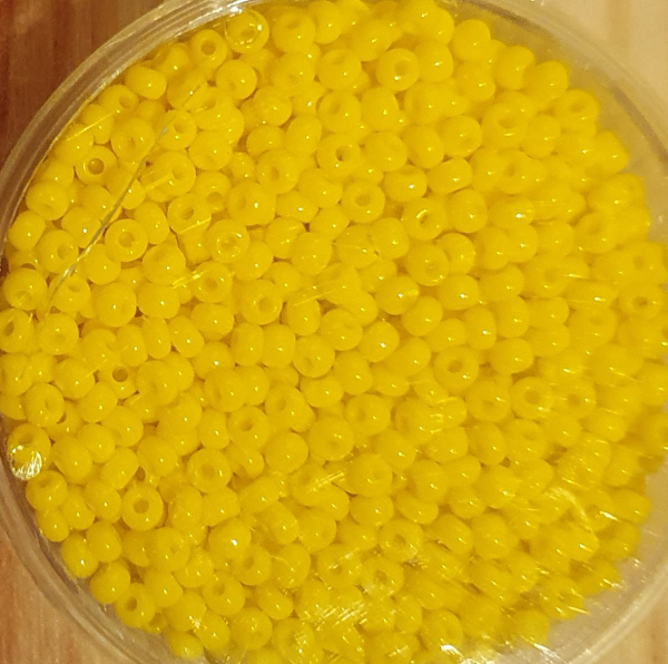 Rocailles 2,0 mm opak gelb 250g