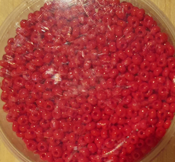 Rocailles 2,2 mm opak rot 250g