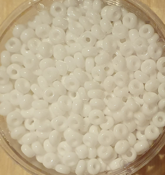 Rocailles 3,5 mm weiß opak 250g