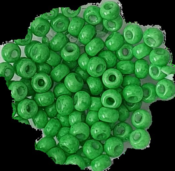 Rocailles 5,5mm Opak Grasgrün Marmor 100St