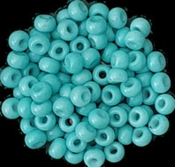 Rocailles 5,5mm Opak Türkis Marmor 100St