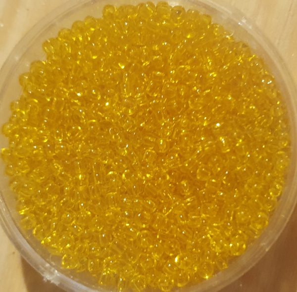 Rocailles 2,0 mm transp h-gelb 250g