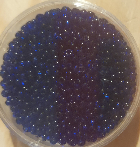 Rocailles 2,5 mm transp d-blau 17g