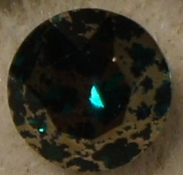 Swarovski Chaton SS39 Emerald Gold Patina gefass