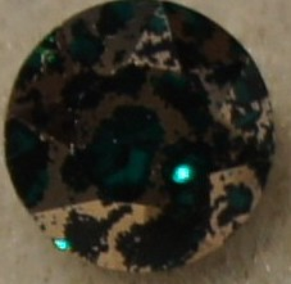 Swarovski Chaton SS39 Emerald Rose Patina gefass