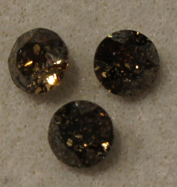 Swarovski Chaton SS39 Light Colorado Topaz Black Patina