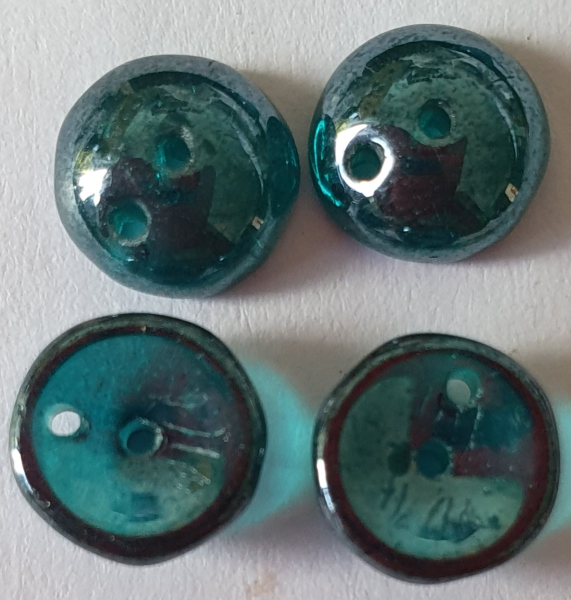 Piggy Bead 4x8mm Blue Zircon Hematite 24 St.