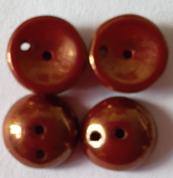 Piggy Bead 4x8mm Red Coral Bronze Lila 120 St.