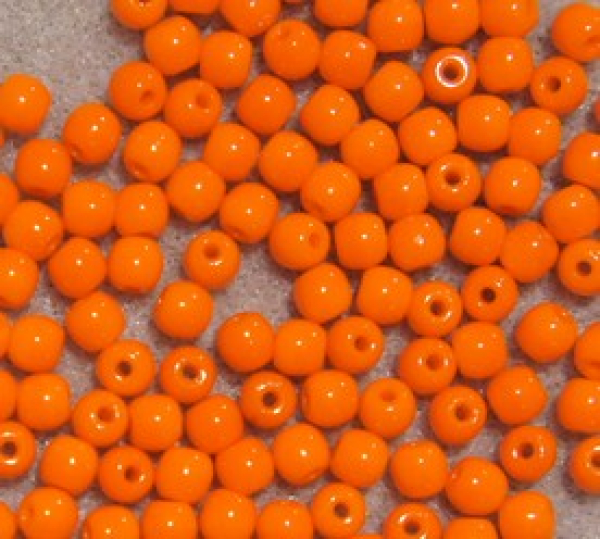 Glasperle rund 3mm Orange Opak 120 St.