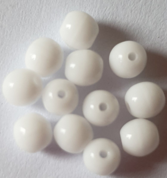 Glasperle rund 4mm Snow White 120 St.