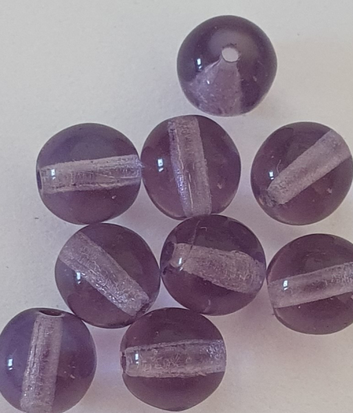 Glasperle rund 6mm Tanzanite 100 St.