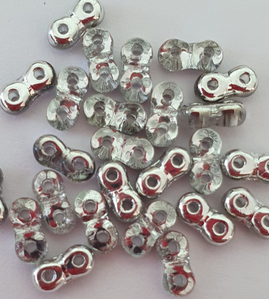 Glasperle Infinity 3x6mm Crystal CAL 100 St