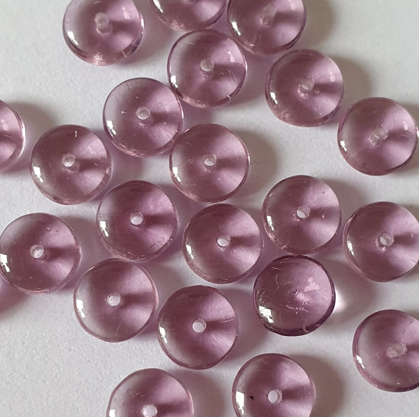 Lentil 1-Loch 6x3mm Light Amethyst 600 St